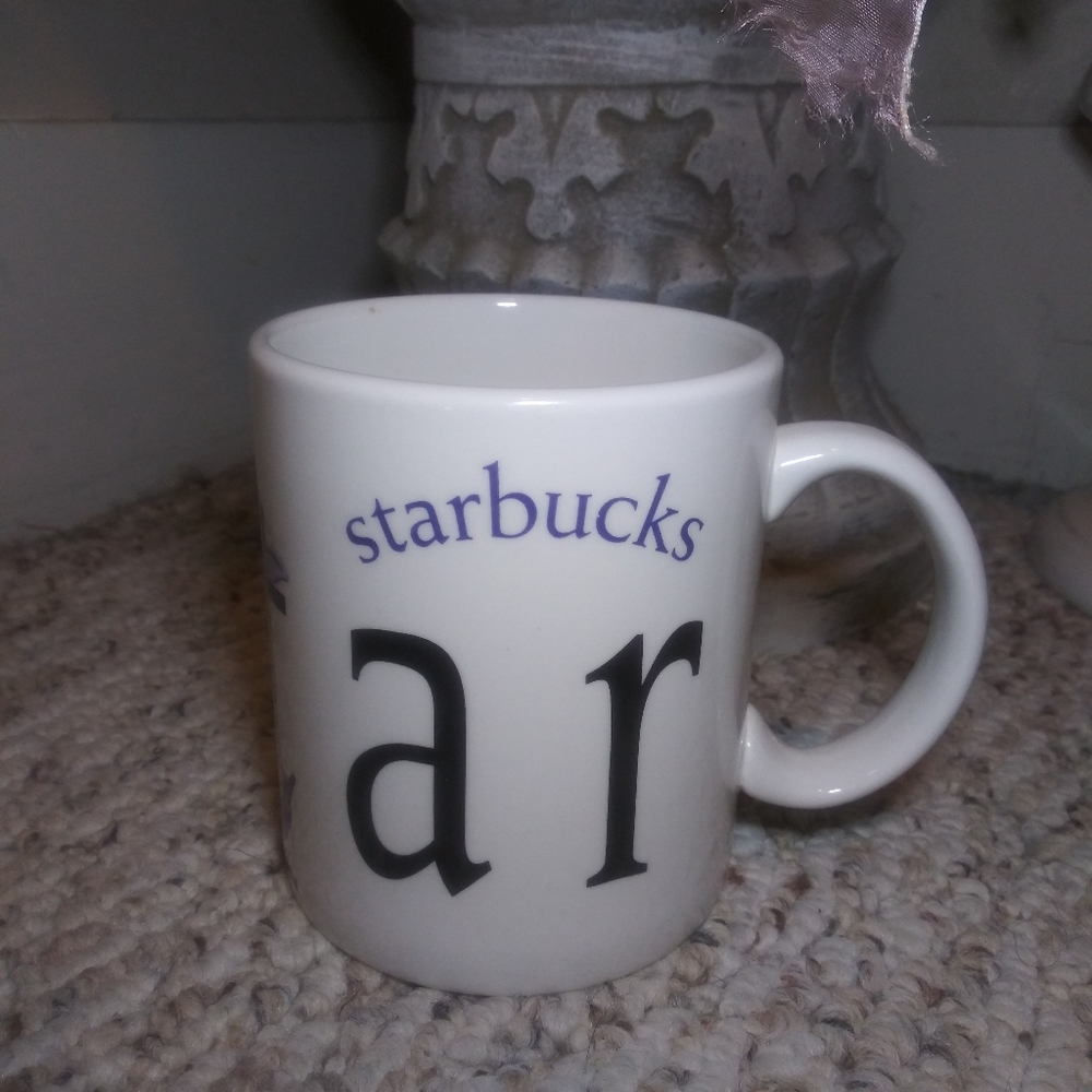 Vintage Rare Starbucks 2002 Qatar City Mug Made In England
